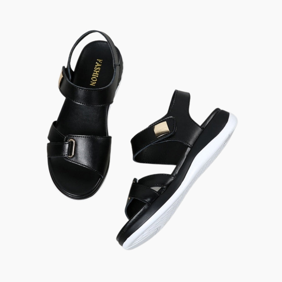 Black Breathable : Flat Sandals for Women : Nuu - 0222NuF