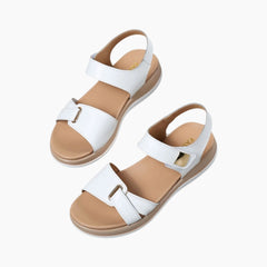 White Breathable : Flat Sandals for Women : Nuu - 0222NuF