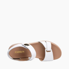 White Breathable : Flat Sandals for Women : Nuu - 0222NuF