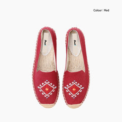 Red Slip-On, Round Toe : Outdoor Slippers for Women:  Sigara- 0240SiF