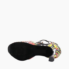 Black Soft Sole, Lace-Up : Comfortable Heels : Saukhe - 0241SkF