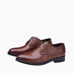 Brown Lace-Up, Pointed-Toe: Court Shoes for Men : Adaalat - 0243AdM