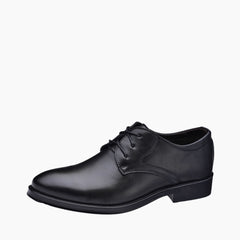 Black Lace-Up, Pointed-Toe: Court Shoes for Men : Adaalat - 0243AdM