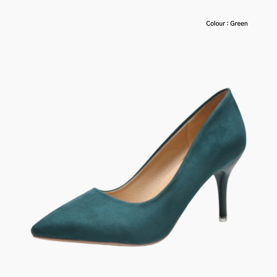 Green Pointed-Toe, Slip-On : Court Shoes for Women : Adaalat - 0245AdF