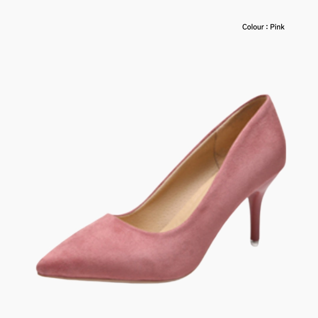 Pink Pointed-Toe, Slip-On : Court Shoes for Women : Adaalat - 0245AdF