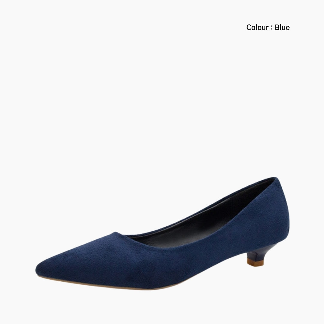 Blue Pointed-Toe, Slip-On : Court Shoes for Women : Adaalat - 0247AdF