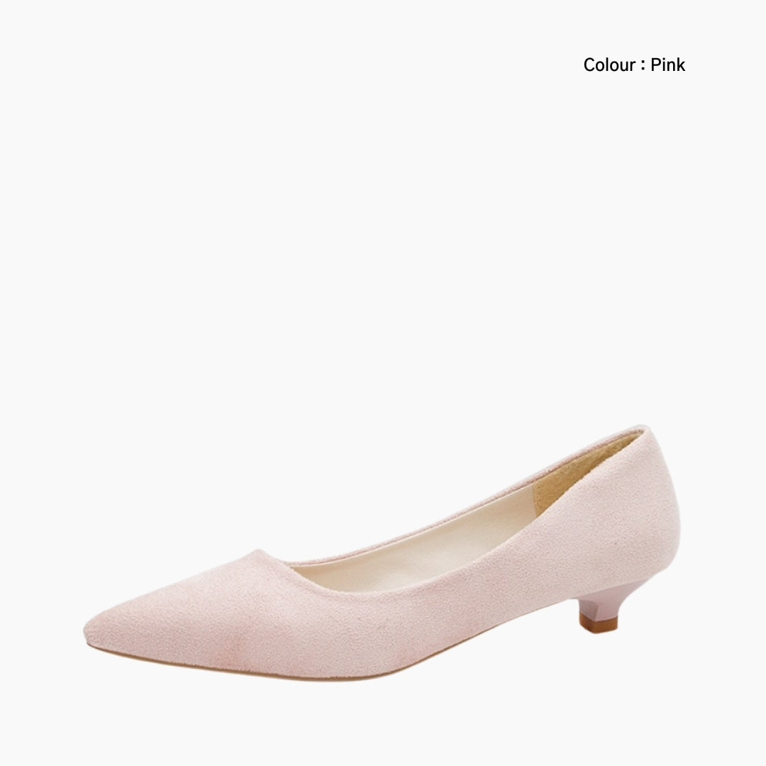 Pink Pointed-Toe, Slip-On : Court Shoes for Women : Adaalat - 0247AdF