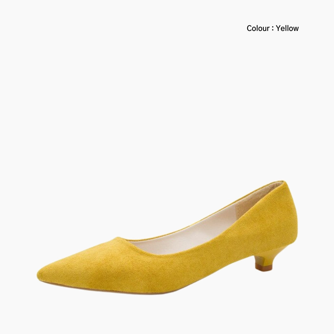 Yellow Pointed-Toe, Slip-On : Court Shoes for Women : Adaalat - 0247AdF