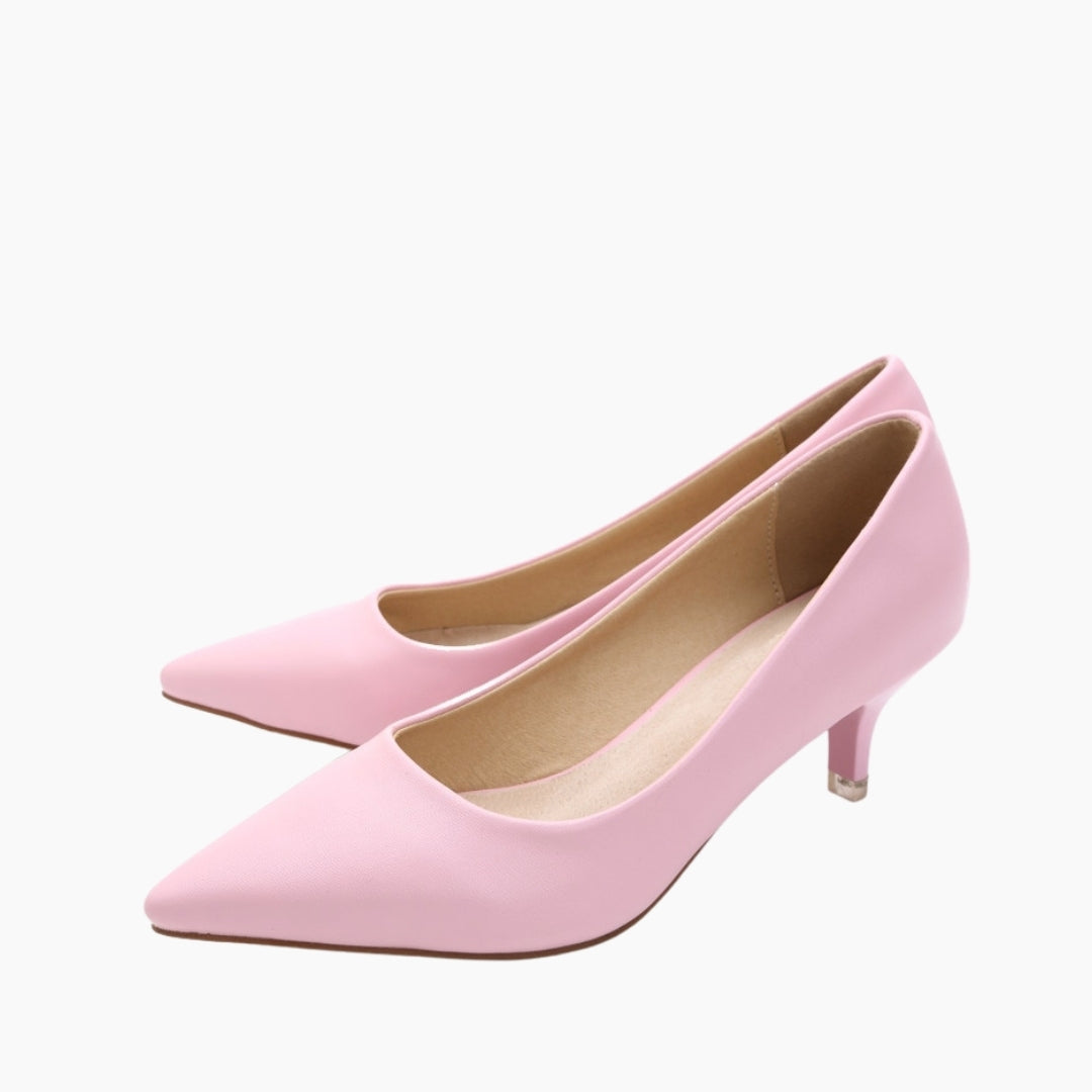 Pink Pointed-Toe, Slip-On : Court Shoes for Women : Adaalat - 0251AdF