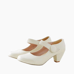 Beige Round-Toe, Slip-On : Court Shoes for Women : Adaalat - 0252AdF