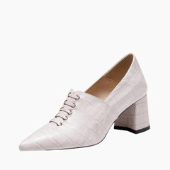 Beige Pointed-Toe, Slip-On : Court Shoes for Women : Adaalat - 0255AdF