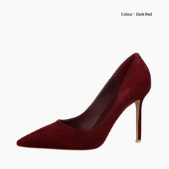 Dark Red Slip-On, Water Resistant : Court Shoes for Women : Adaalat - 0256AdF