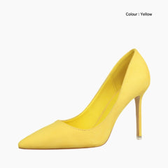 Yellow Slip-On, Water Resistant : Court Shoes for Women : Adaalat - 0256AdF