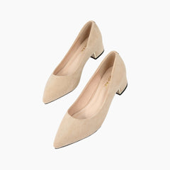 Beige Pointed-Toe, Slip-On : Court Shoes for Women : Adaalat - 0258AdF