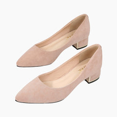 Pink Pointed-Toe, Slip-On : Court Shoes for Women : Adaalat - 0258AdF