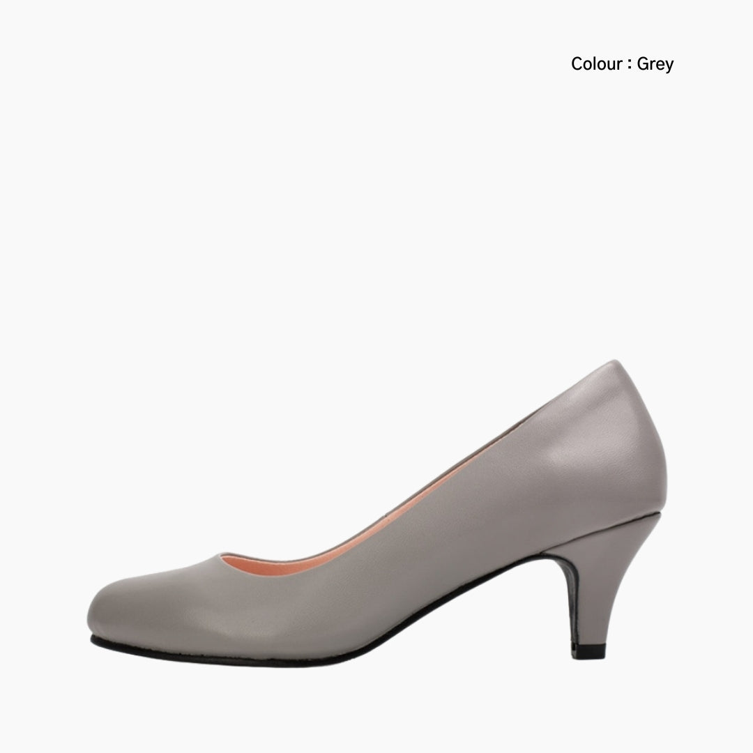 Grey Round-Toe, Wear Resistant : Court Shoes for Women : Adaalat - 0261AdF