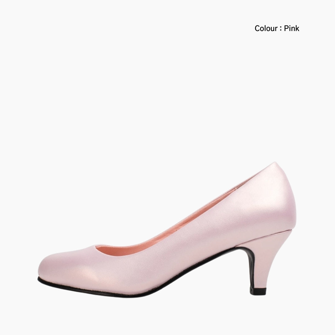 Pink Round-Toe, Wear Resistant : Court Shoes for Women : Adaalat - 0261AdF