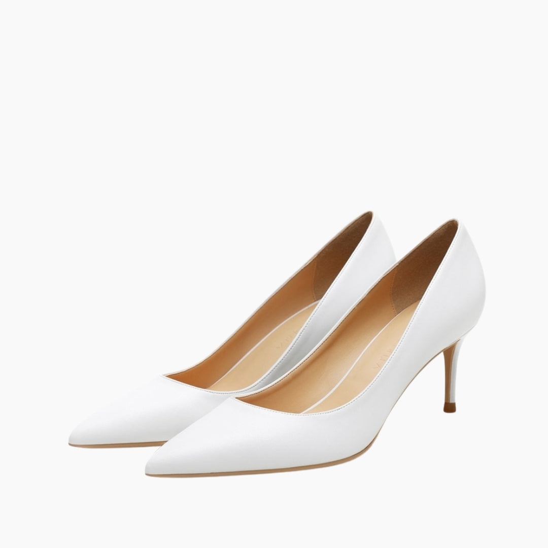White court shoes round toe Clearance