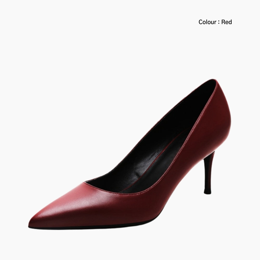 Red Round-Toe, Non-slip sole : Court Shoes for Women : Adaalat - 0266AdF