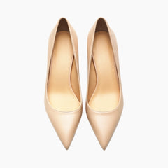 Beige Round-Toe, Non-slip sole : Court Shoes for Women : Adaalat - 0266AdF