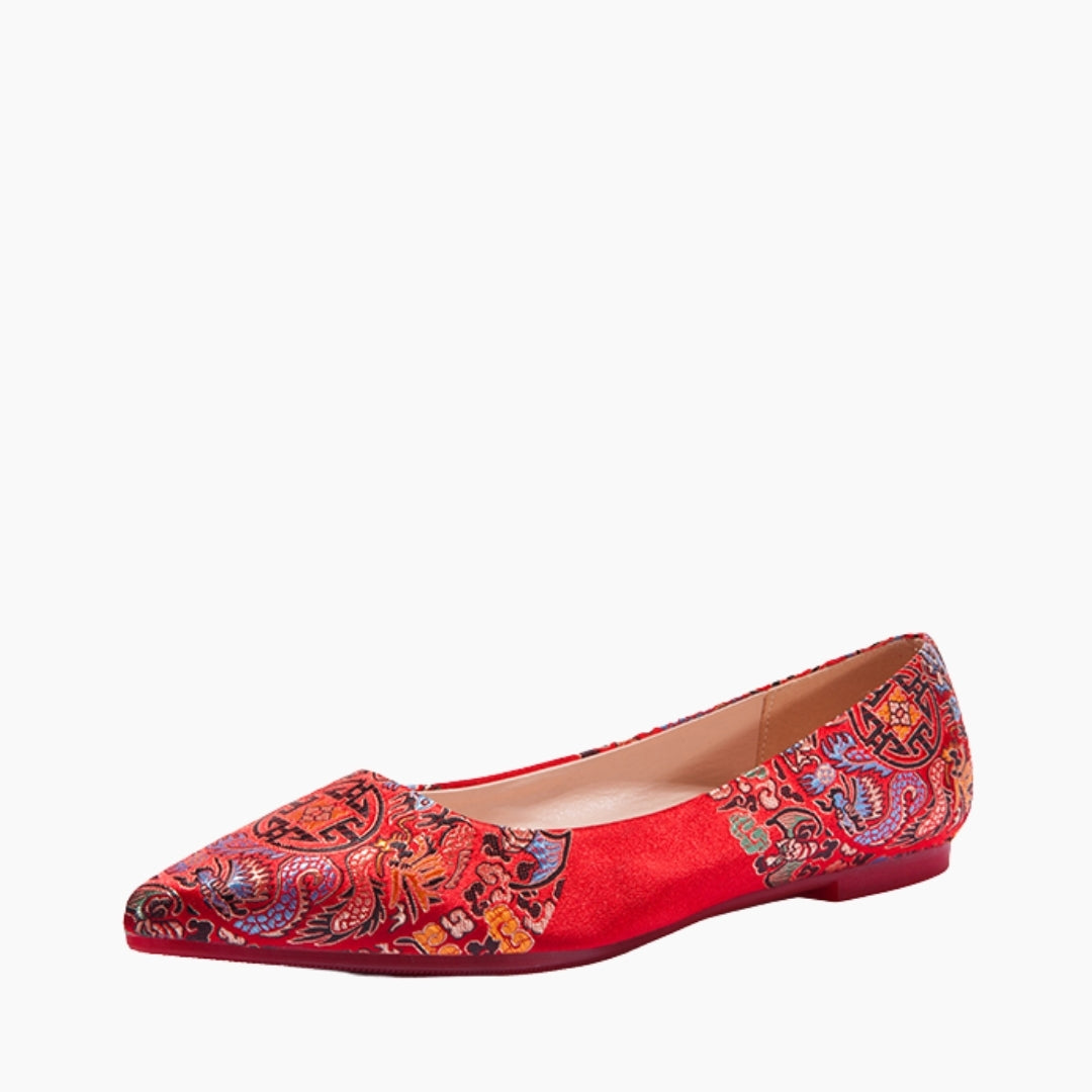 Red Slip-On, Pointed-Toe : Party Heels for Women : Anada - 0274AnF