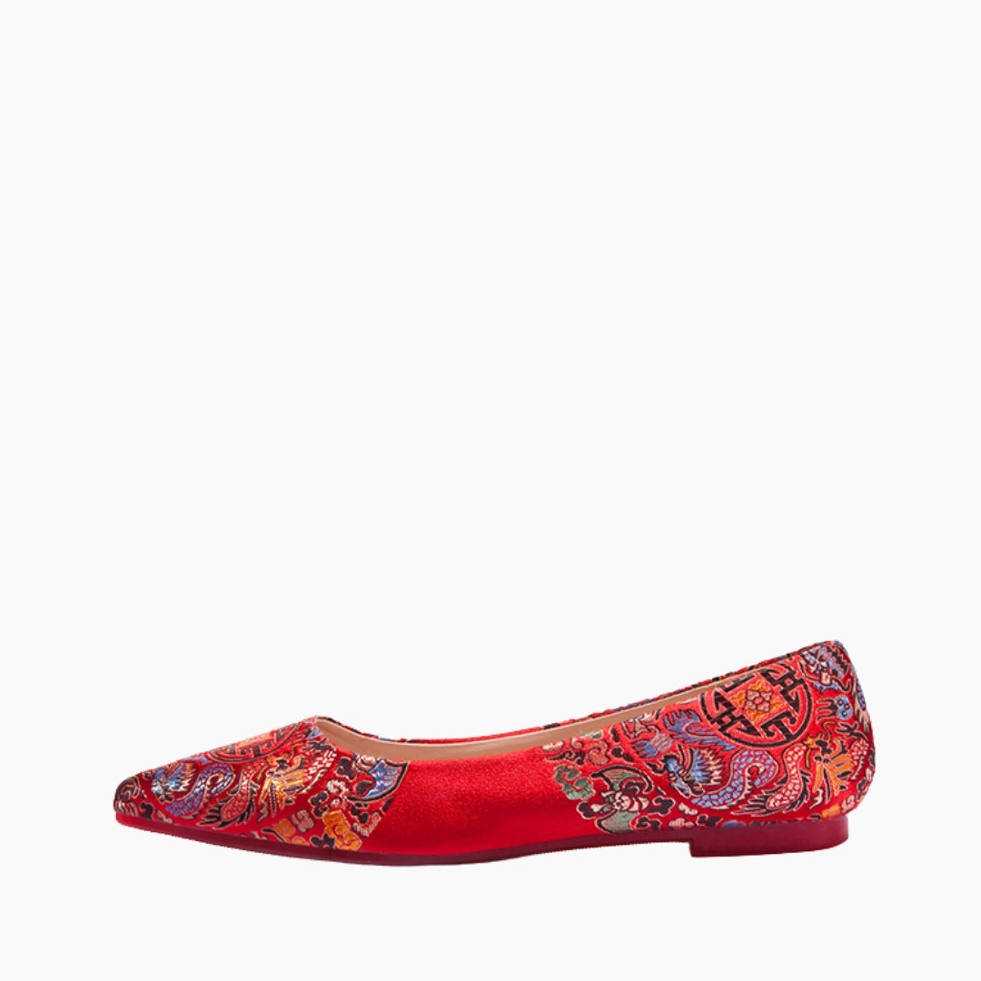 Red Slip-On, Pointed-Toe : Party Heels for Women : Anada - 0274AnF