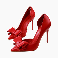 Red Pointed-Toe, Slip-On : Party Heels for Women : Anada - 0276AnF