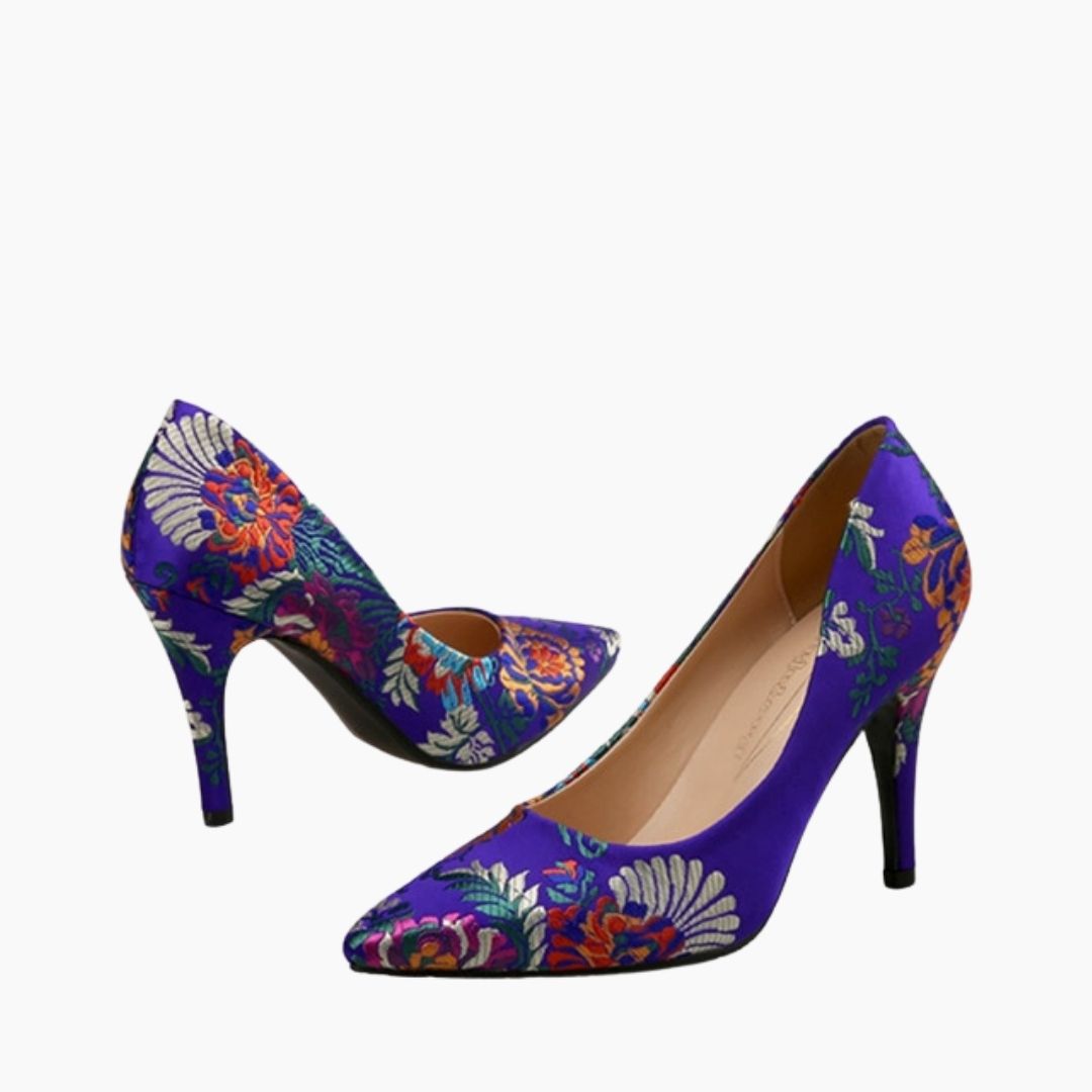 Purple Pointed-toe, Slip-On : Party heels for Women : Anada - 0277AnF