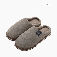 Brown Winter, Indoor Slippers: Indoor Slippers for Men: Chapala - 0281ChM