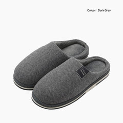 Dark Grey Winter, Indoor Slippers: Indoor Slippers for Men: Chapala - 0281ChM