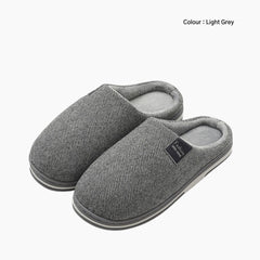 Light Grey Winter, Indoor Slippers: Indoor Slippers for Men: Chapala - 0281ChM