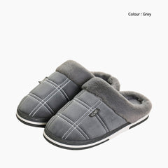 Grey Warm, Antiskid: Indoor Slippers for Men: Chapala - 0282ChM