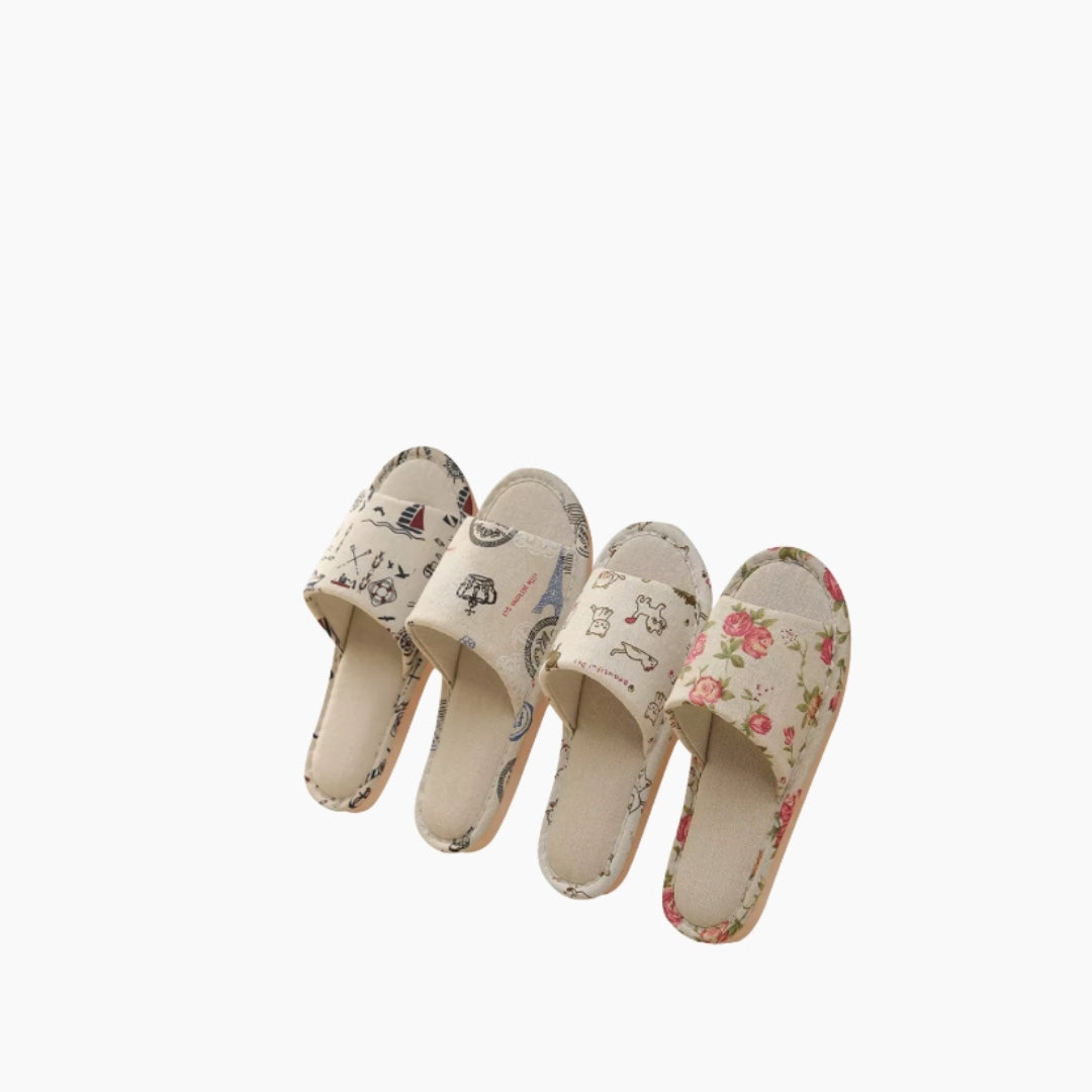 Beige Soft, Light: Indoor Slippers for Women: Chapala - 0287ChF