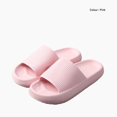 Pink Non-Slip Sole, Wear Resistant : Indoor Slippers for Women: Chapala - 0288ChF