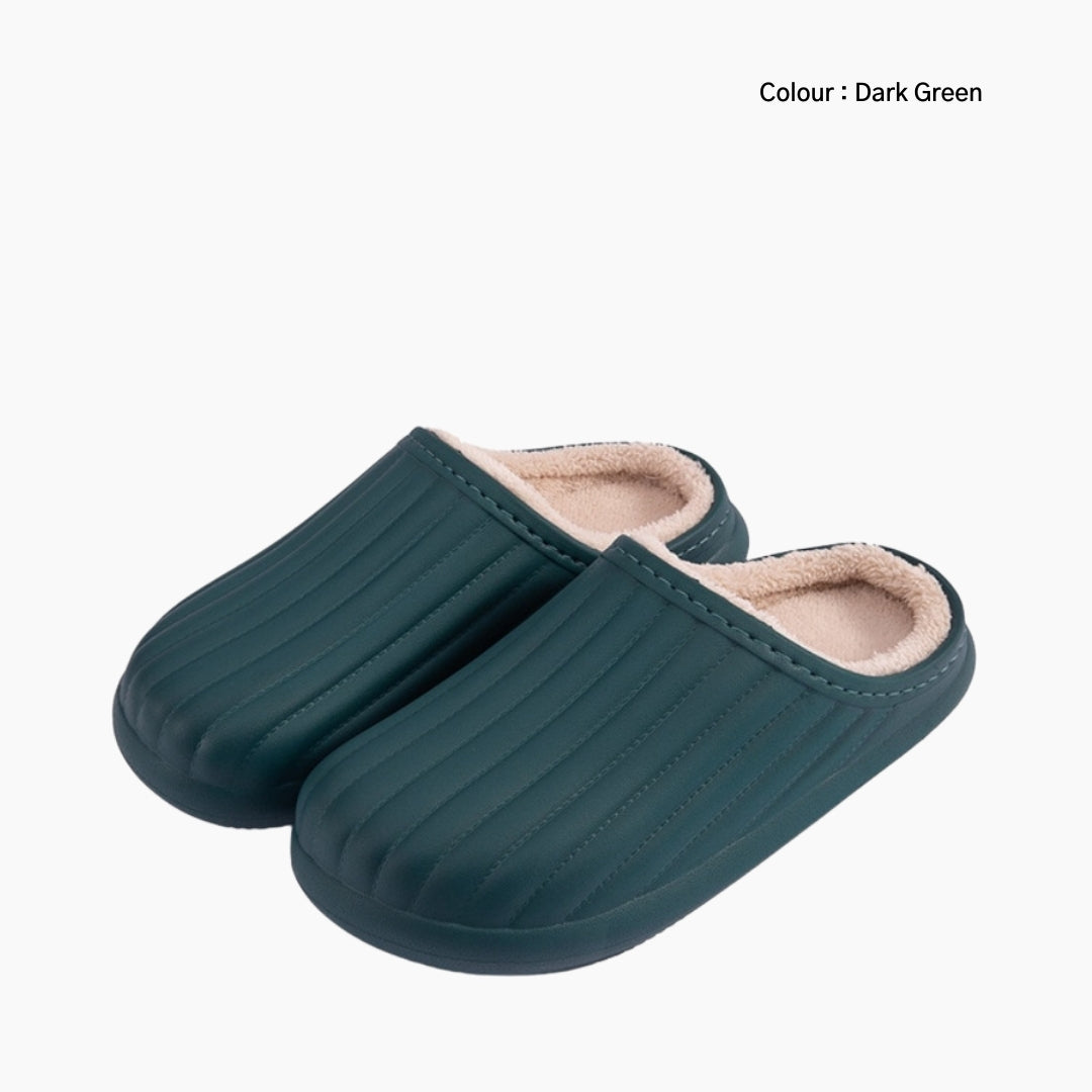 Dark Green Soft, Waterproof : Indoor Slippers for Women: Chapala - 0294ChF