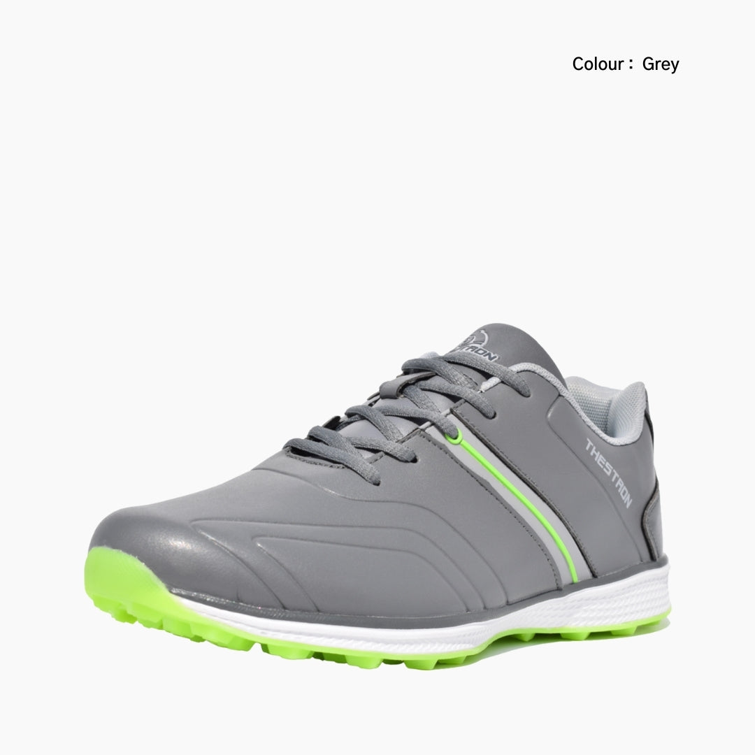Grey Waterproof, Lace-Up : Golf Shoes for Men : Garita - 0300GrM