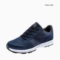 Blue Lace-Up, Waterproof : Golf Shoes for Men : Garita - 0301GrM