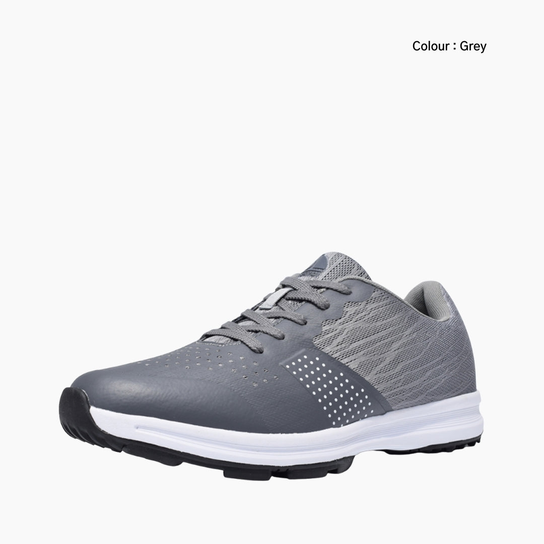 Grey Lace-Up, Waterproof : Golf Shoes for Men : Garita - 0301GrM