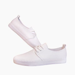White Lace-Up, Soft : Summer Shoes for Women : Garmia - 0310GaF