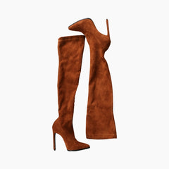 Slip-On, Pointed-Toe : Knee High Boots for Women : Goda - 0328GoF
