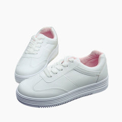 White & Oink Thick Sole, Height Increasing : Sneakers for Women : Javaana- 0364JaF