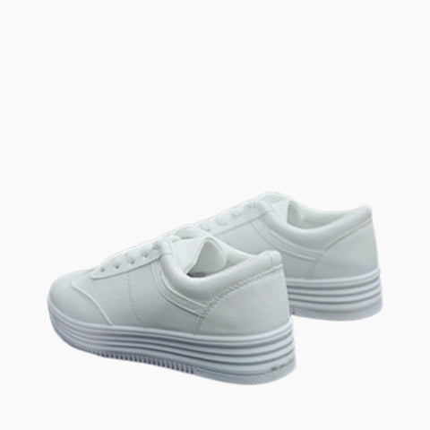 White Thick Sole, Height Increasing : Sneakers for Women : Javaana- 0364JaF