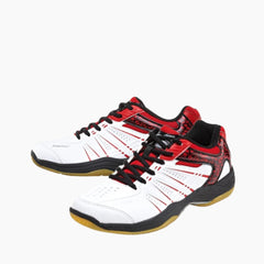 White & Red Anti-Slippery, Breathable : Trainers for Men : Khedari - 0380KhM