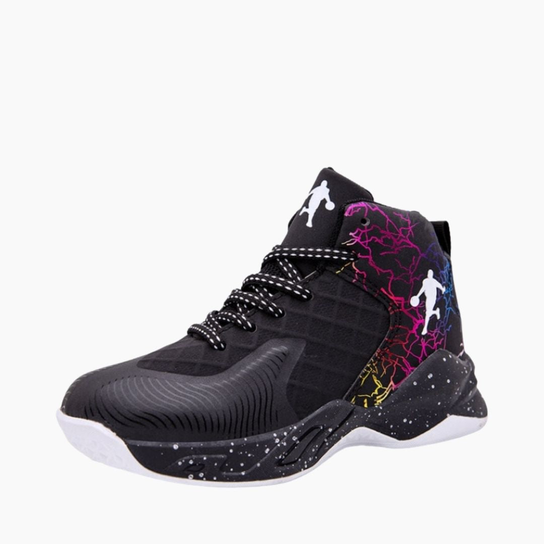 Black Slip-On, Anti-Slippery : Basketball Shoes for Men : Laba - 0409LaM