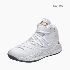 White Waterproof, Anti-Odour : Basketball Shoes for Men : Laba - 0410LaM