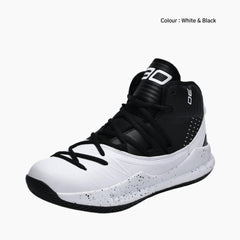 White & Blac Waterproof, Anti-Odour : Basketball Shoes for Men : Laba - 0410LaM