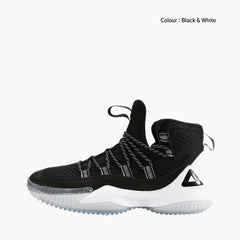 Black & White Non-Slip Sole, Wear Resistant : Basketball Shoes for Men : Laba - 0419LaM