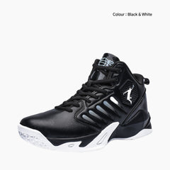 Black & White Height Increasing, Wear Resistant : Basketball Shoes for Women : Laba - 0424LaF