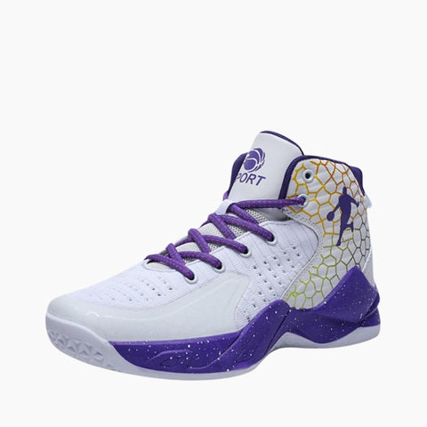 White Breathable, Cushioned : Basketball Shoes for Women : Laba - 0426LaF