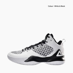 White & Black Height Increasing, Non-Slip Sole : Basketball Shoes for Women : Laba - 0433LaF